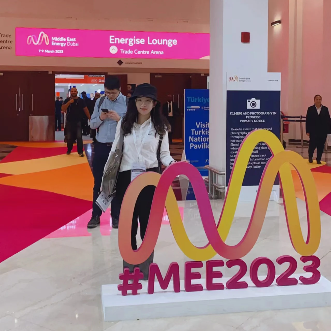 W9 representative at Middle East Energy Dubai 2023 from the original news article