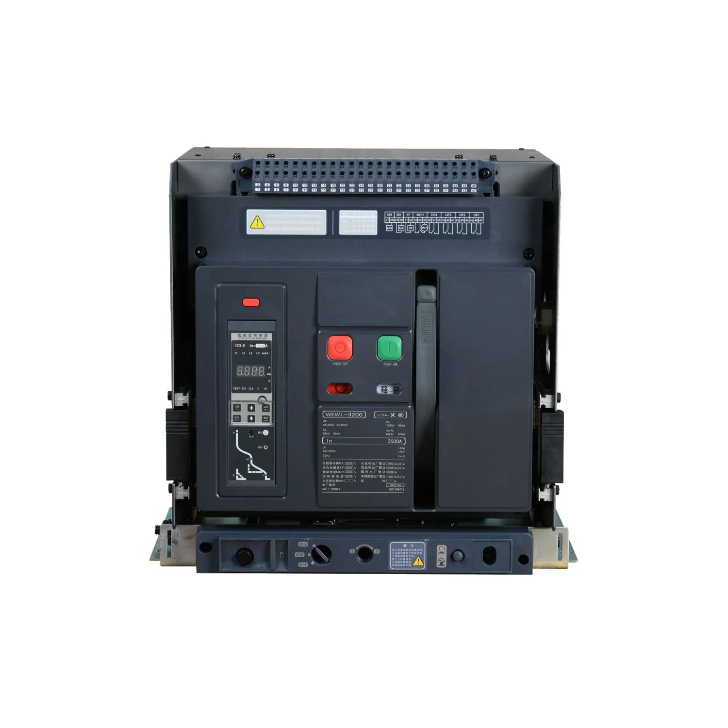 Air circuit breaker WEW1-3200 acb withdrawable type acb fixed type 400VAC/690VAC 3200A 3/4p acb Gallery image 3