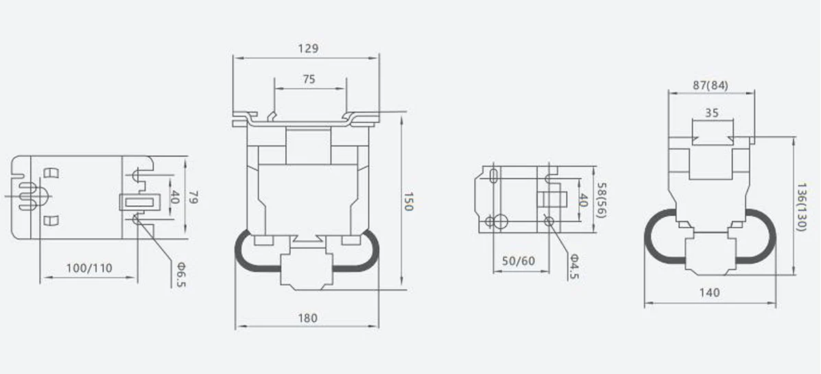 Documented AC contactor product details used during specification review