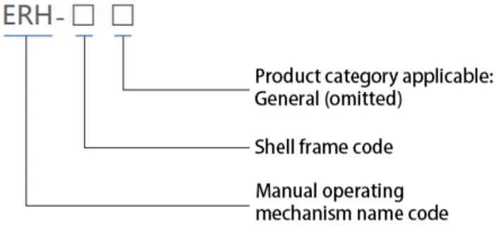ERH-M6 mccb accessories extended rotary handle W800/1000 detail image 1