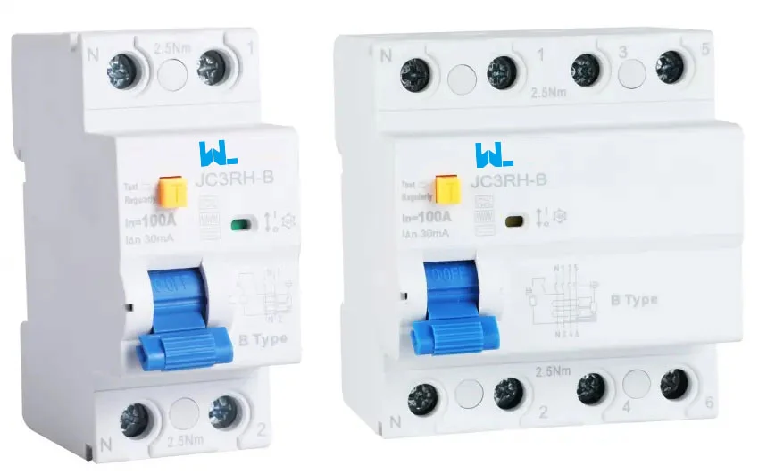 MCCB circuit breaker Residual Current JC3RH-B Type B detail image 3