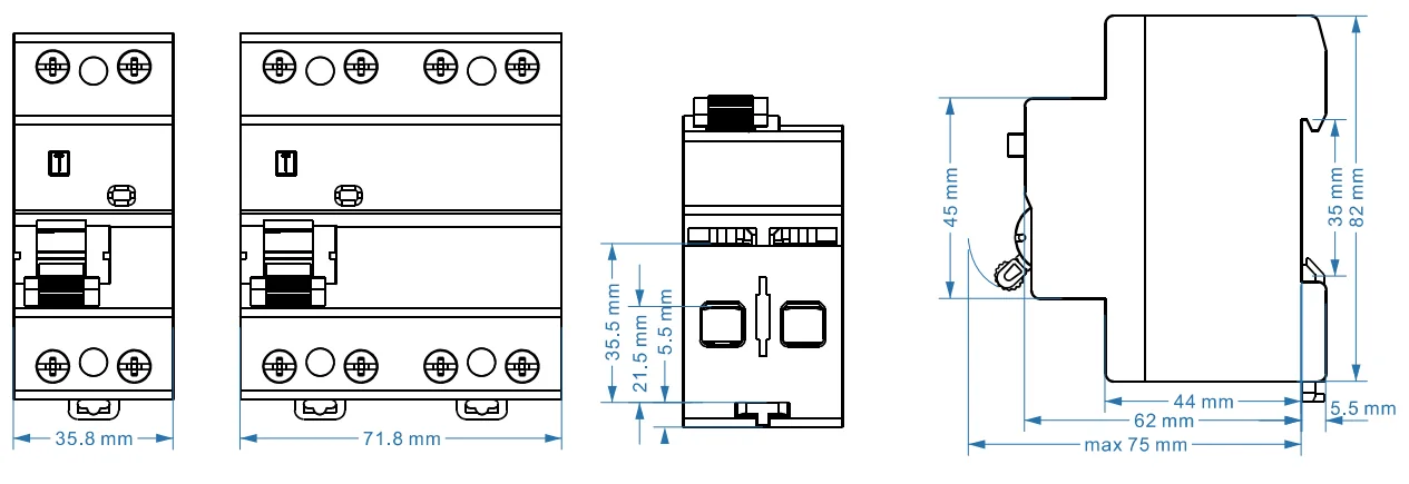 MCCB circuit breaker Residual Current JC3RH-BS Type B detail image 4