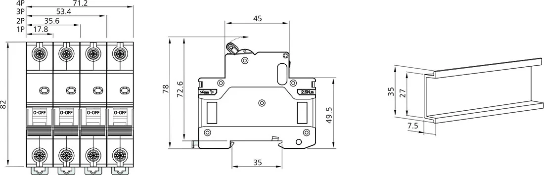 Miniature Circuit Breaker JCB3-80M 6kA detail image 4