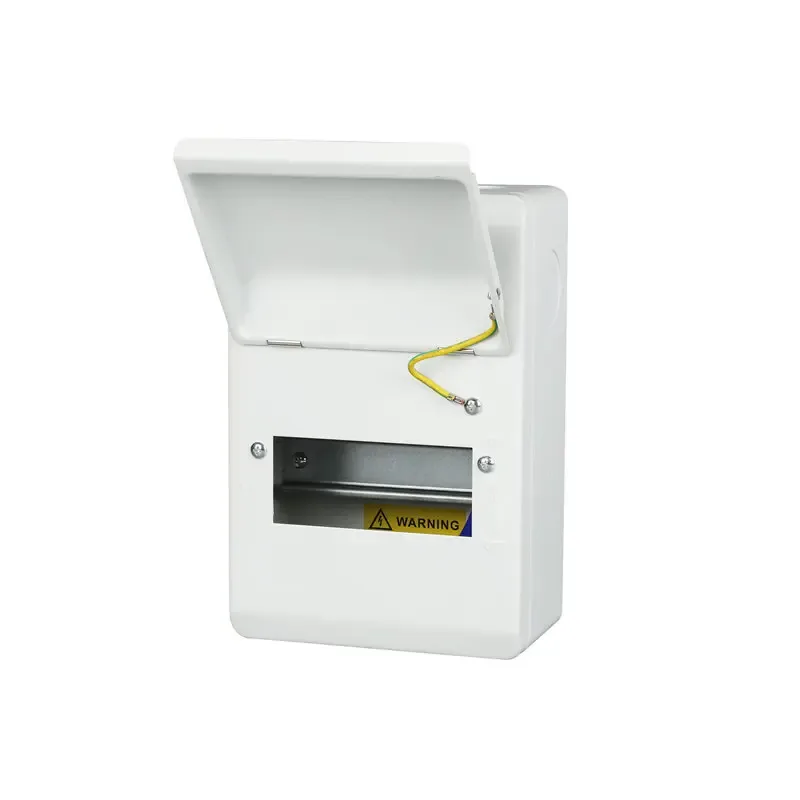 Distribution box enclosure and internal protective device layout
