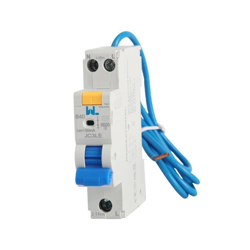 RCBO with Switched Live and Neutral JC3LE Single Module Mini 6kA Gallery image 1