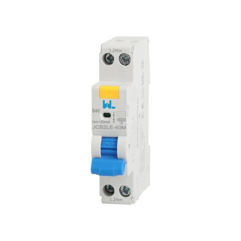 RCBO single Module residual current circuit breaker with overload protection JCB2LE-40M 1P+N mini 6kA Gallery image 1