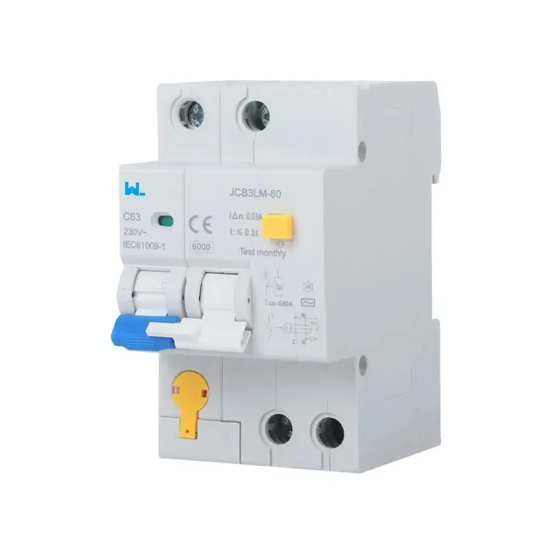 Residual Current Operated Circuit Breaker RCBO JCB3LM-80 ELCB Earth Leakage Circuit Breaker Gallery image 1
