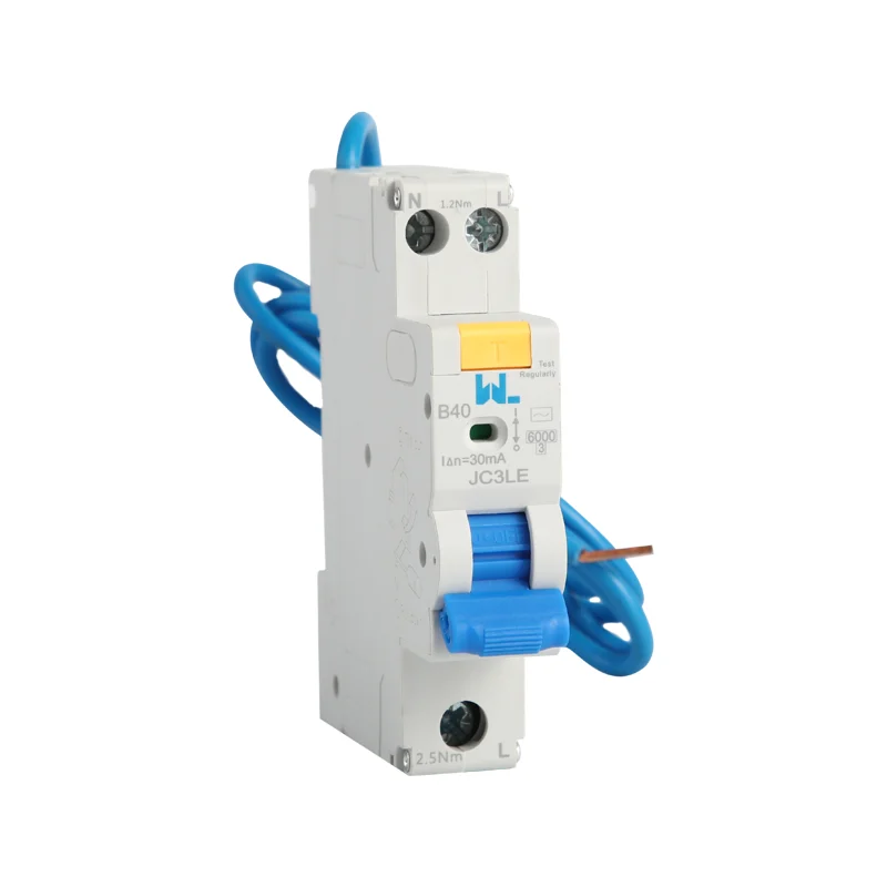 RCBO with Switched Live and Neutral JC3LE Single Module Mini 6kA Gallery image 2