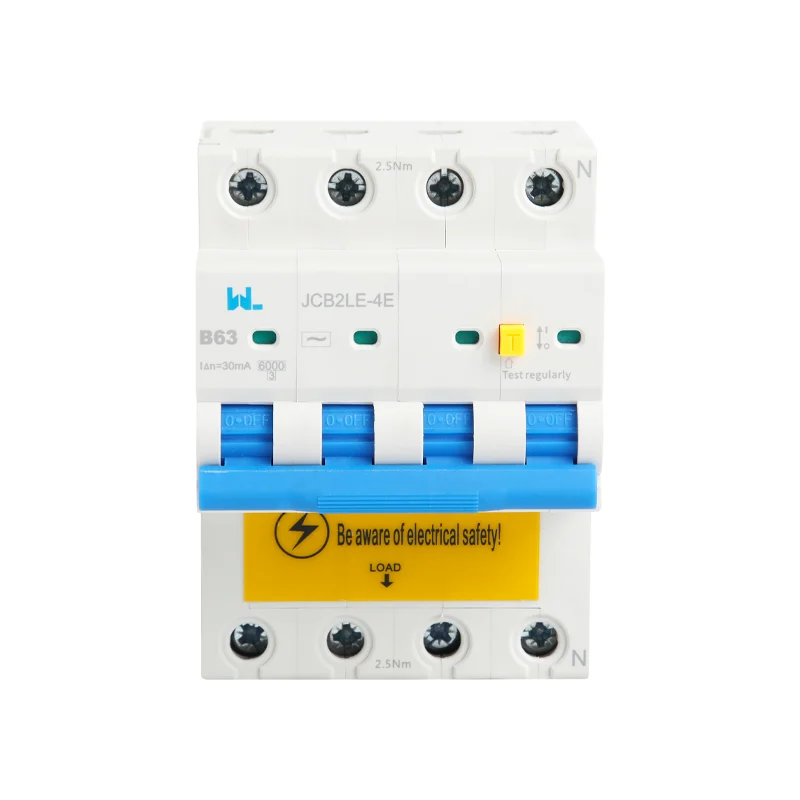 Residual Current Circuit Breaker JCB2LE-4E 4P 4 Pole RCBO 6kA Gallery image 2