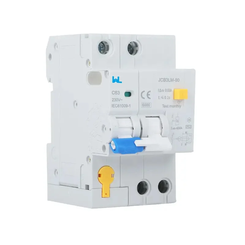 Residual Current Operated Circuit Breaker RCBO JCB3LM-80 ELCB Earth Leakage Circuit Breaker Gallery image 2