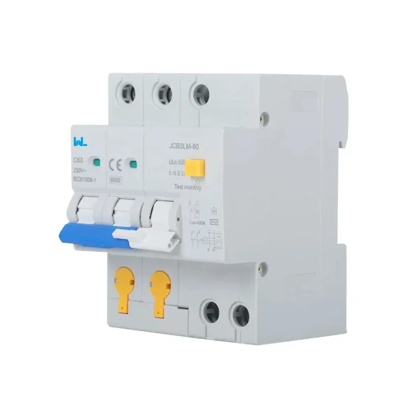 Residual Current Operated Circuit Breaker RCBO JCB3LM-80 ELCB Earth Leakage Circuit Breaker Gallery image 4