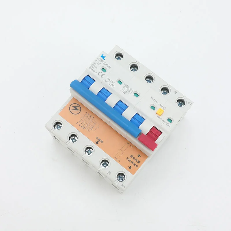 RCBO With Alarm 6kA Safety Switch Circuit Breaker JCB2LE-80M4P+A 4 Pole Gallery image 4