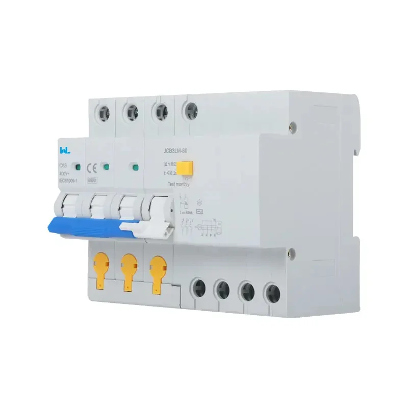 Residual Current Operated Circuit Breaker RCBO JCB3LM-80 ELCB Earth Leakage Circuit Breaker Gallery image 6