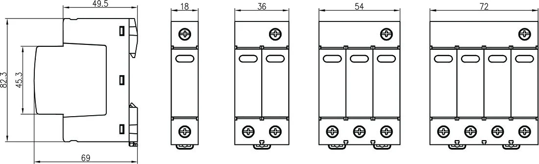 AC Surge Protective Device JCSD-60 Surge protection Device 30/60kA Surge Arrestor detail image 3
