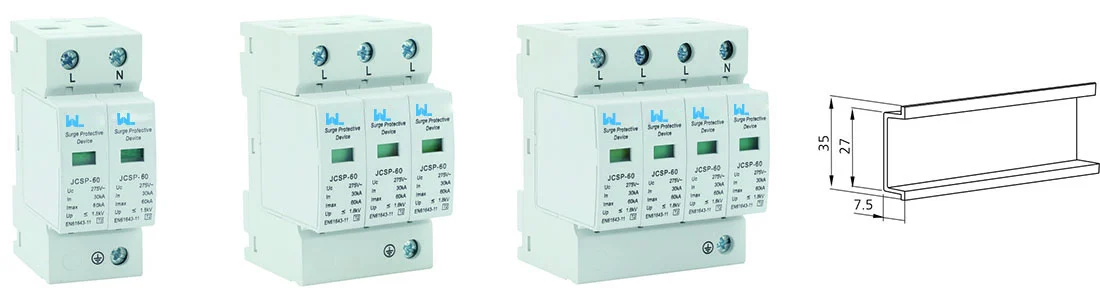 AC Surge Protective Device JCSP-60 Surge protection Device 30/60kA detail image 2