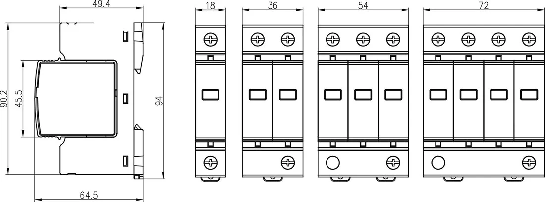 AC Surge Protective Device JCSP-60 Surge protection Device 30/60kA detail image 3