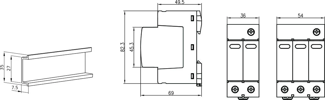 AC Surge Protective Device JCSPV Photovoltaic surge protection Device 1000Vdc Solar surge detail image 2