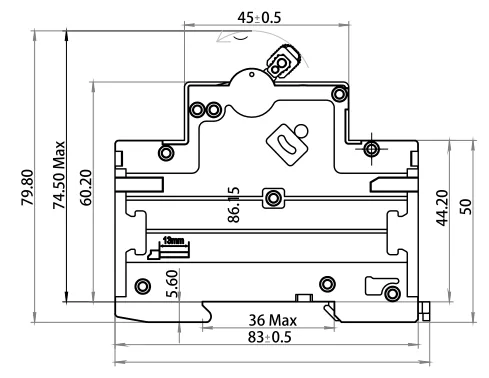 JCZS80-DC Polarity DC Miniature Circuit Breaker (MCB) detail image 2