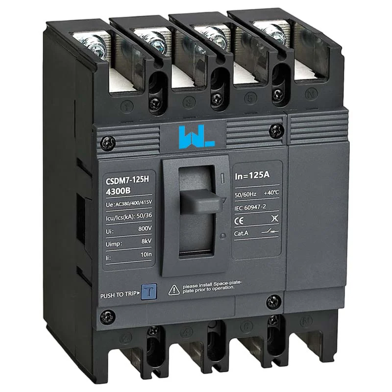 MCCB circuit breaker CSDM7-125H-4300 CSDM7-125-4300 4P 125A 125a mccb industrial circuit breaker thermal and magnetic circuit breaker Gallery image 1