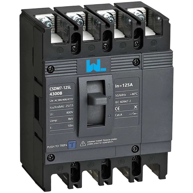 MCCB circuit breaker CSDM7-125L-4300 CSDM7-125-4300 4P 125A 125a mccb industrial circuit breaker thermal and magnetic circuit breaker Gallery image 1