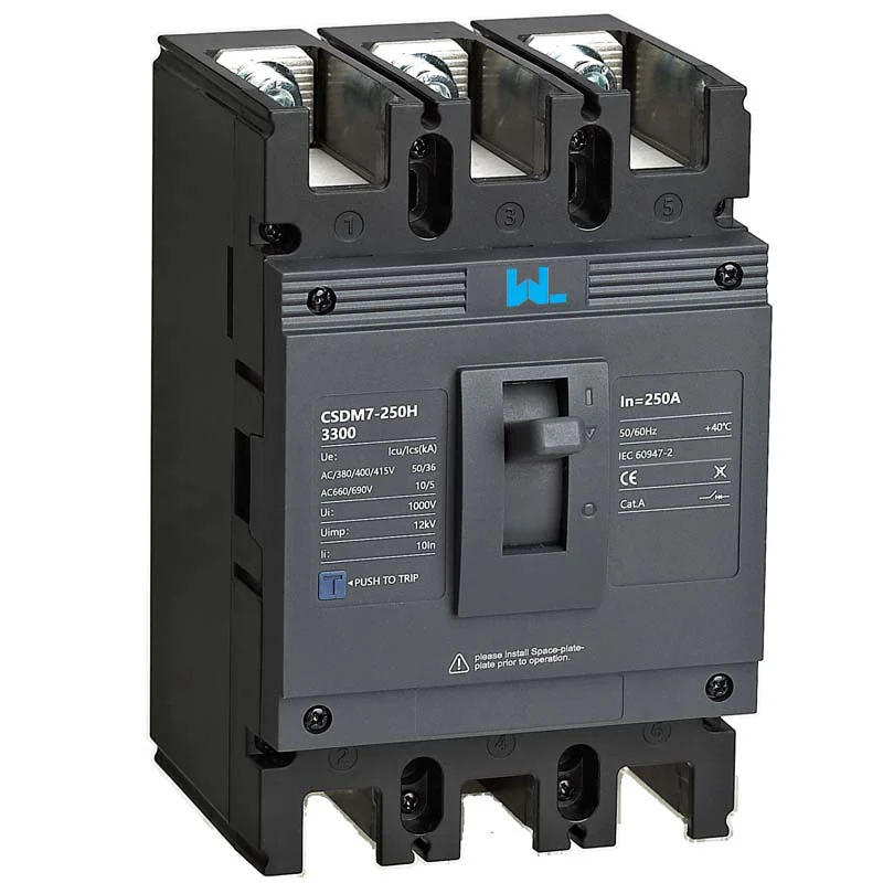MCCB circuit breaker CSDM7-250H-3300 CSDM7-250-3300 3P 250A 250a mccb industrial circuit breaker thermal and magnetic circuit breaker Gallery image 1