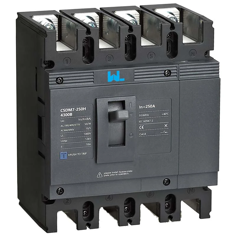 MCCB circuit breaker CSDM7-250H-4300 CSDM7-250-4300 4P 250A 250a mccb industrial circuit breaker thermal and magnetic circuit breaker Gallery image 1