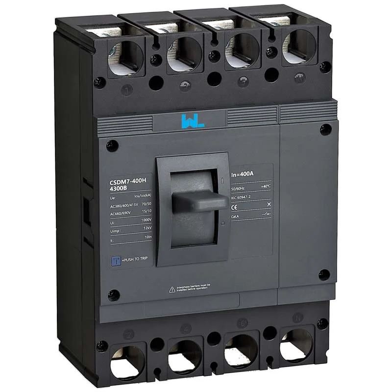 MCCB circuit breaker CSDM7-400H-4300 4P CSDM7 Series 400vac Thermal magnetic type moulded case circuit breaker 380V/690V 400A 4 Poles Gallery image 1