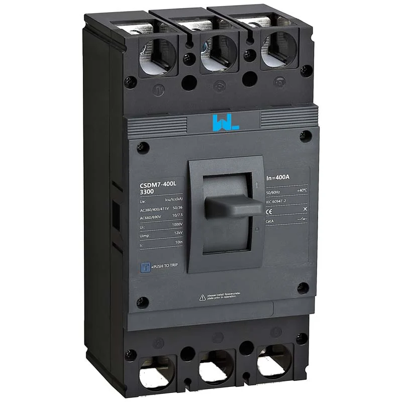 MCCB circuit breaker CSDM7-400L-3300 3P CSDM7 Series 400vac Thermal magnetic type moulded case circuit breaker 380V/690V 400A 3 Poles Gallery image 1