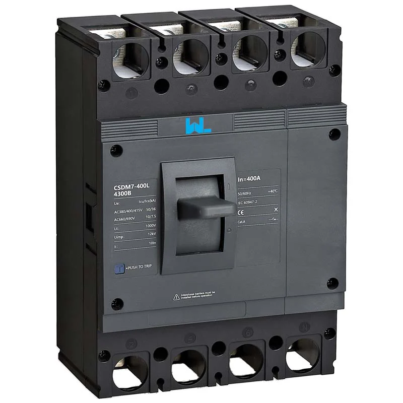 MCCB circuit breaker CSDM7-400L-4300 4P CSDM7 Series 400vac Thermal magnetic type moulded case circuit breaker 380V/690V 400A 4 Poles Gallery image 1