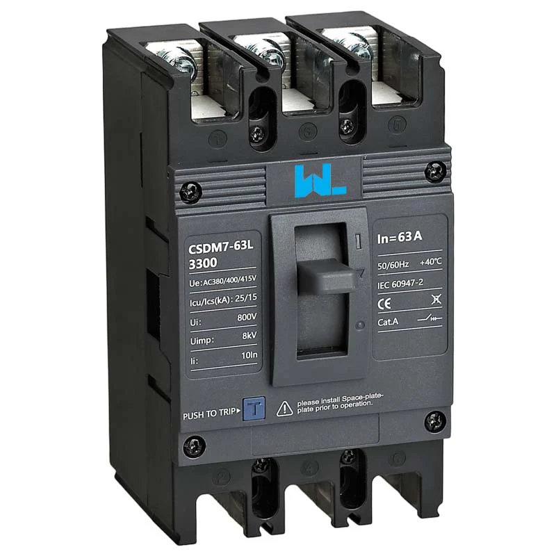MCCB circuit breaker CSDM7-63L-3300 CSDM7-63-3300 3P 63A 63a mccb industrial circuit breaker thermal and magnetic circuit breaker Gallery image 1