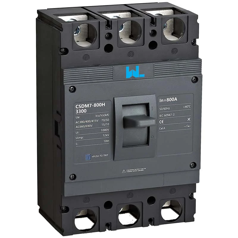 MCCB circuit breaker CSDM7-800H-3300 3P CSDM7 SeriesMCCB electronic circuit breaker 380V/690V 800A 3 poles lSIG breaker Gallery image 1