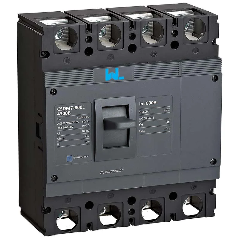 MCCB circuit breaker CSDM7-800L-4300 4P CSDM7 SeriesMCCB electronic circuit breaker 380V/690V 800A 4 poles lSIG breaker Gallery image 1
