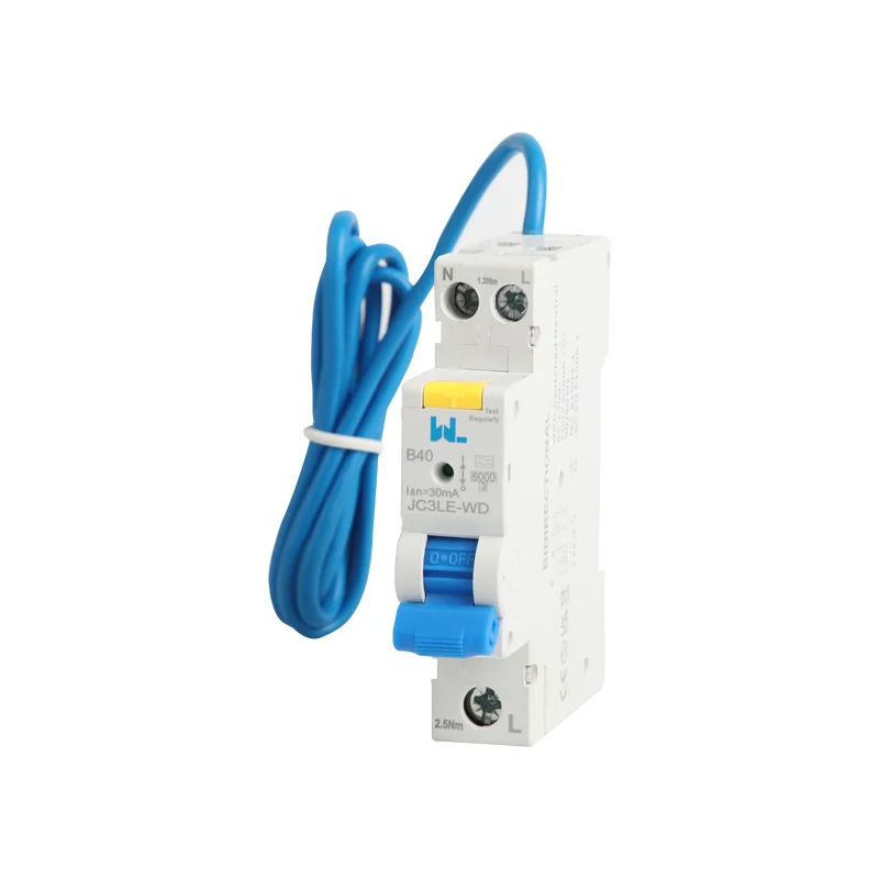 RCBO with Switched Live and Neutral JC3LE-WD Single Module Mini 6kA Gallery image 1