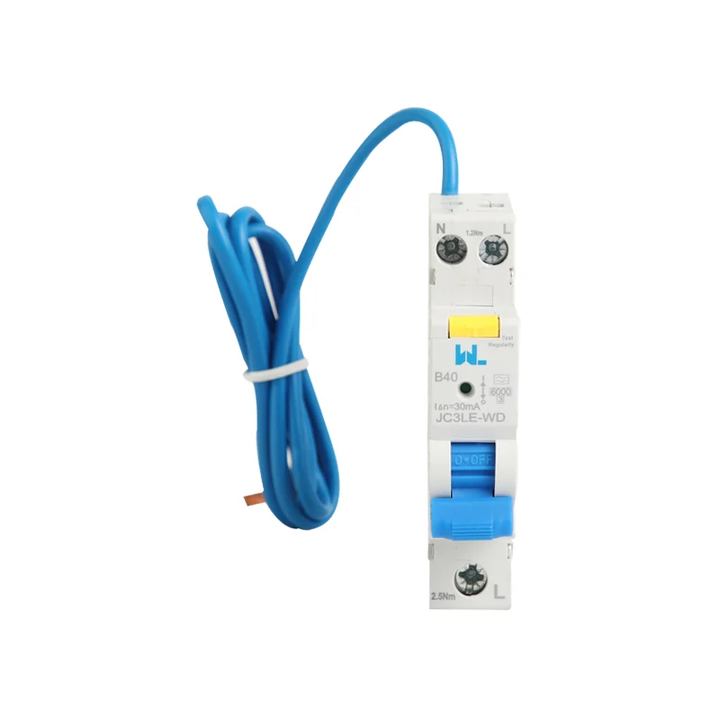 RCBO with Switched Live and Neutral JC3LE-WD Single Module Mini 6kA Gallery image 2
