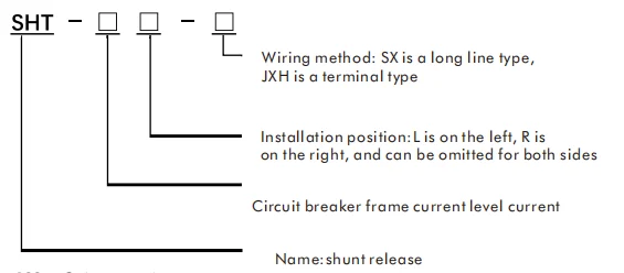 mccb accessories Shunt release with wiring or termial detail image 1