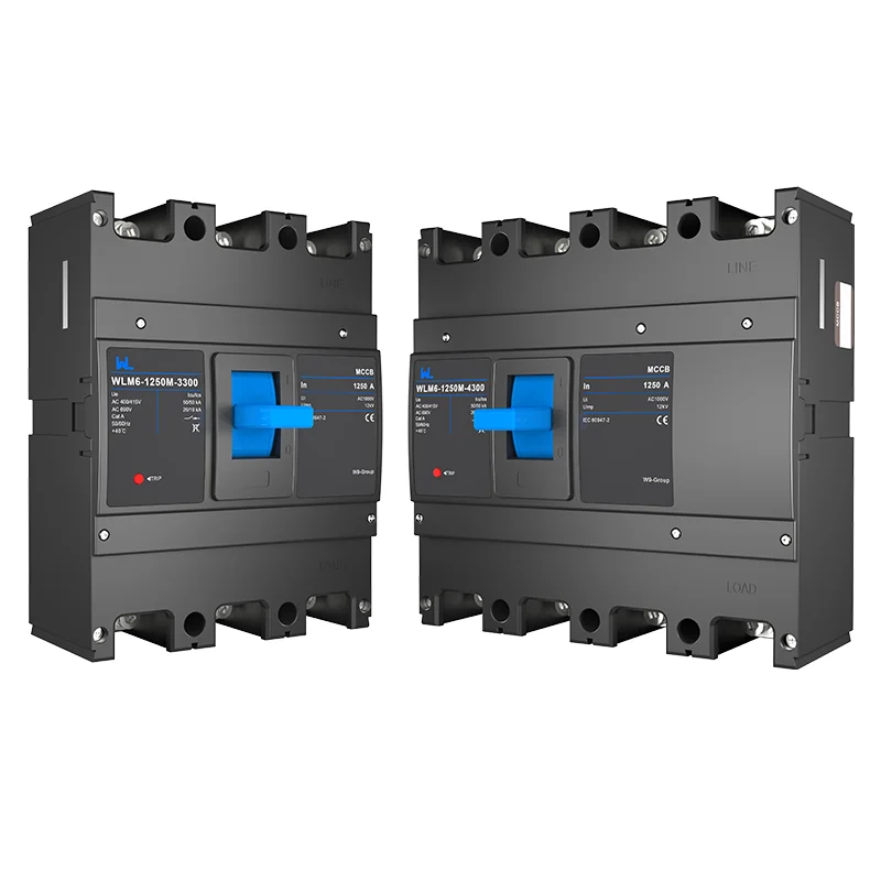 MCCB circuit breaker WLM6-1250A-3300 3P/4P WLM6 Series thermal magnetic type breaker 400V/690V 1250 amp 3/4 Poles Gallery image 1