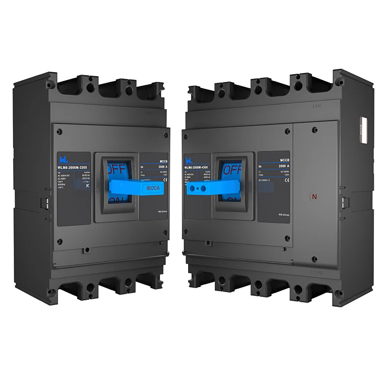 MCCB circuit breaker WLM6-1600A-3300 3P/4P WLM6 Series thermal magnetic type breaker 400V/690V 1600 amp 3/4 Poles Gallery image 1