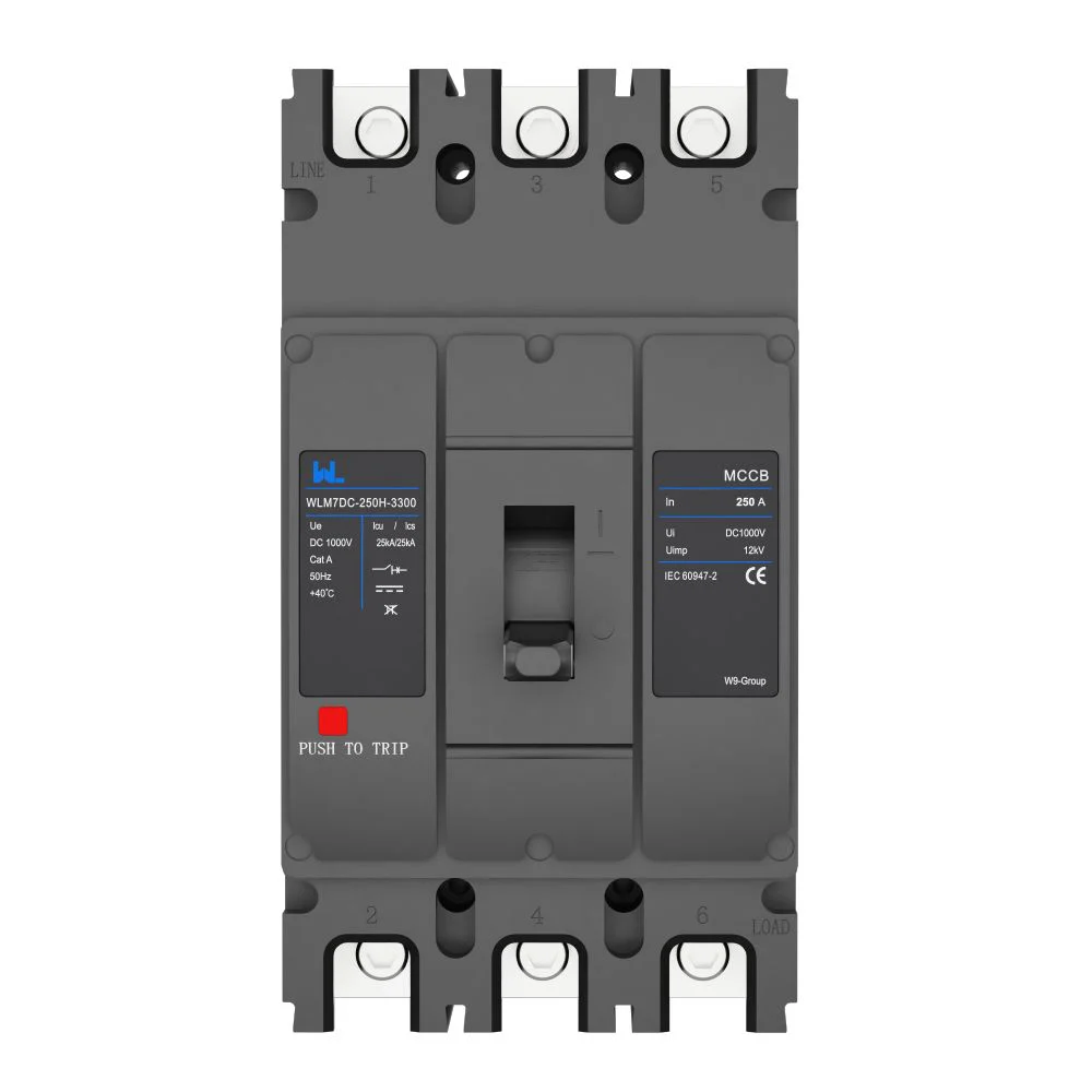 WLM7DC-250A-2300 2P 3P WLM7DC Series Photovoltaic solar type dc mccb 250vdc/500vdc/750VDC/1000VDC/1500VDC 250A 2 Poles solar mccb Gallery image 4