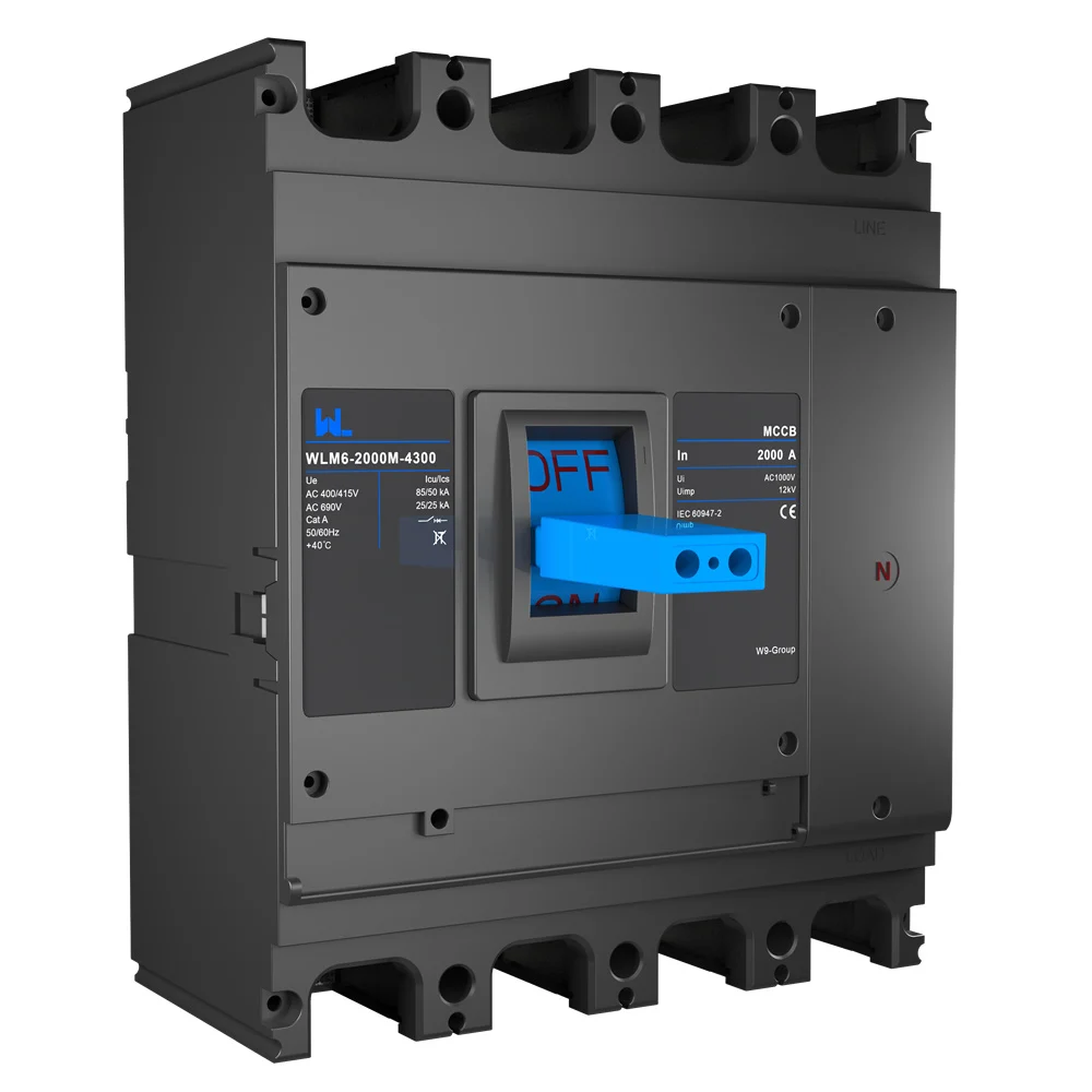 MCCB circuit breaker WLM6-2000A-3300 3P/4P WLM6 Series thermal magnetic type breaker 400V/690V 2000 amp 3/4 Poles Gallery image 6