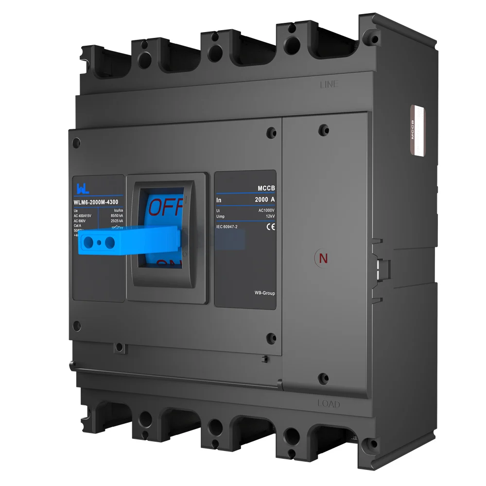 MCCB circuit breaker WLM6-2000A-3300 3P/4P WLM6 Series thermal magnetic type breaker 400V/690V 2000 amp 3/4 Poles Gallery image 7