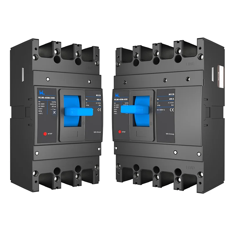 MCCB circuit breaker WLM6-400A-3300 3P/4P WLM6 Series 400vac Thermal magnetic type moulded case circuit breaker 400V/690V 400A 3/4 Poles Gallery image 1