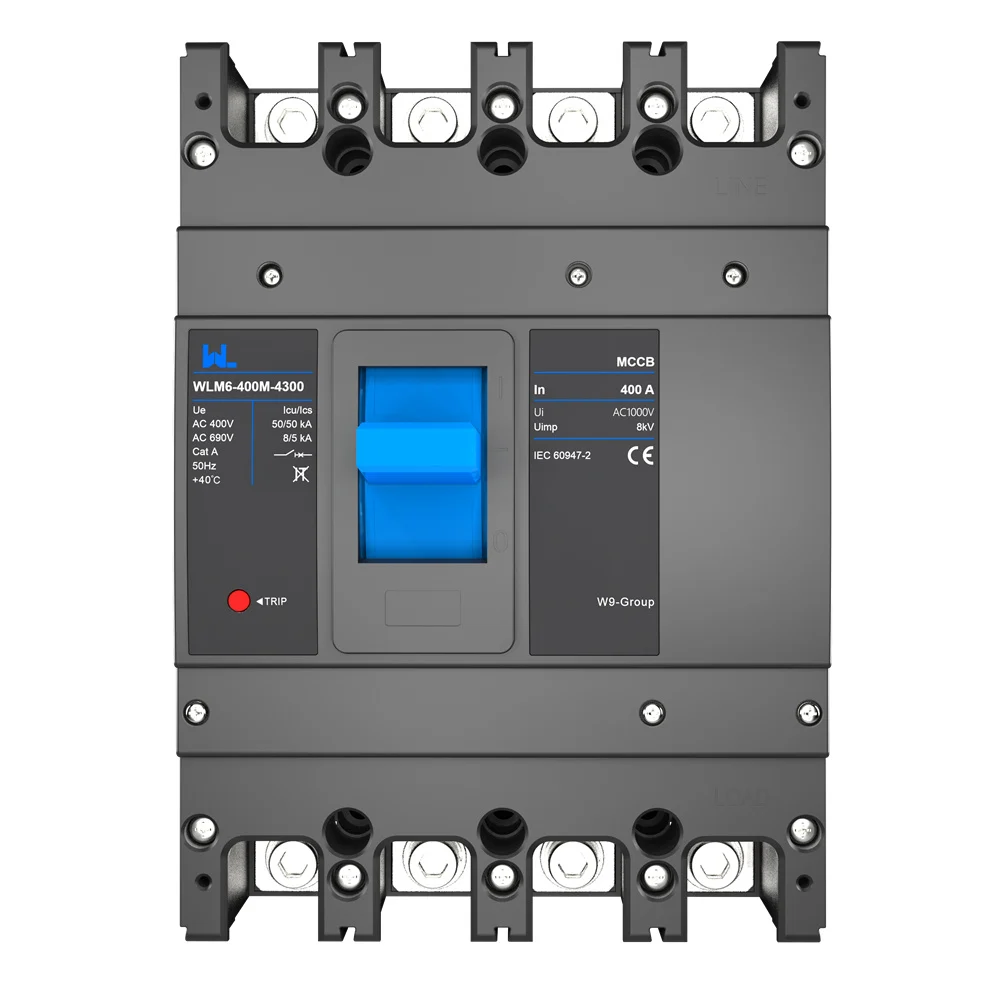 MCCB circuit breaker WLM6-400A-3300 3P/4P WLM6 Series 400vac Thermal magnetic type moulded case circuit breaker 400V/690V 400A 3/4 Poles Gallery image 6