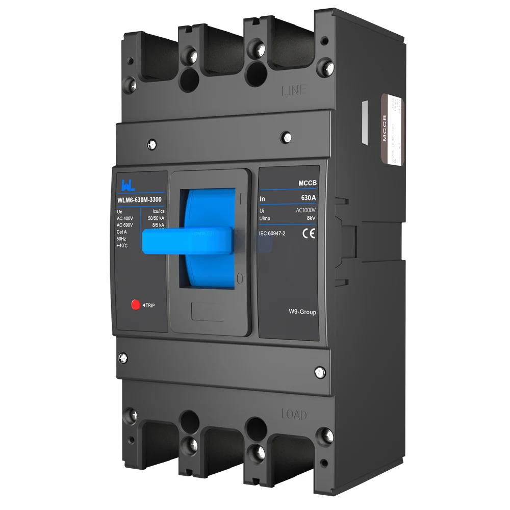 MCCB circuit breaker WLM6-630A-3300 3P/4P WLM6 Series thermal magnetic type mccb 400V/690V 630 amp 3/4 Poles Gallery image 4