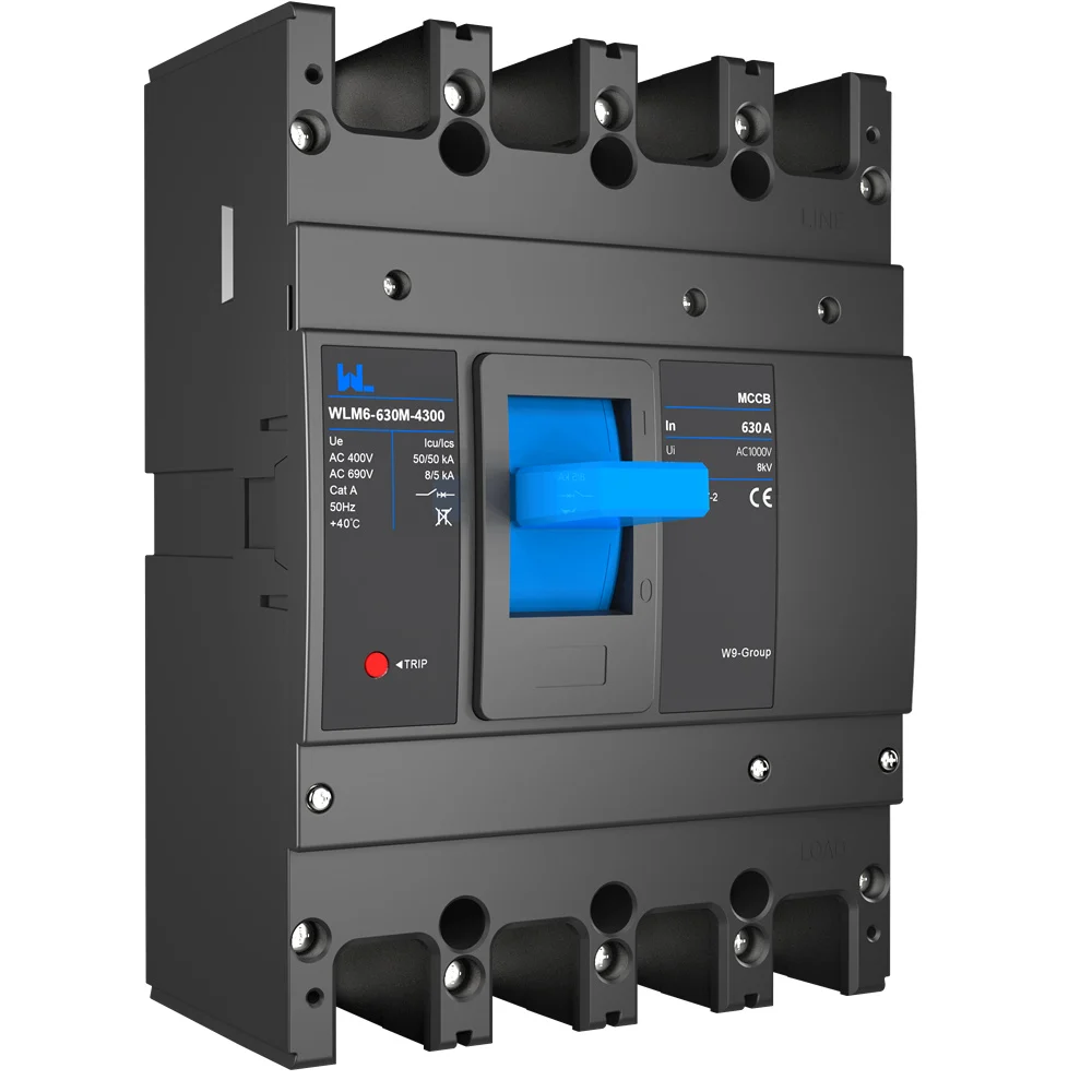 MCCB circuit breaker WLM6-630A-3300 3P/4P WLM6 Series thermal magnetic type mccb 400V/690V 630 amp 3/4 Poles Gallery image 5