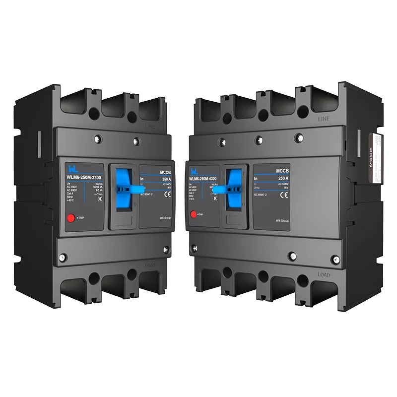 MCCB 회로 차단기 WLM6 시리즈 산업용 열 자성 타입 회로 차단기 400V/690V 250A 3/4극