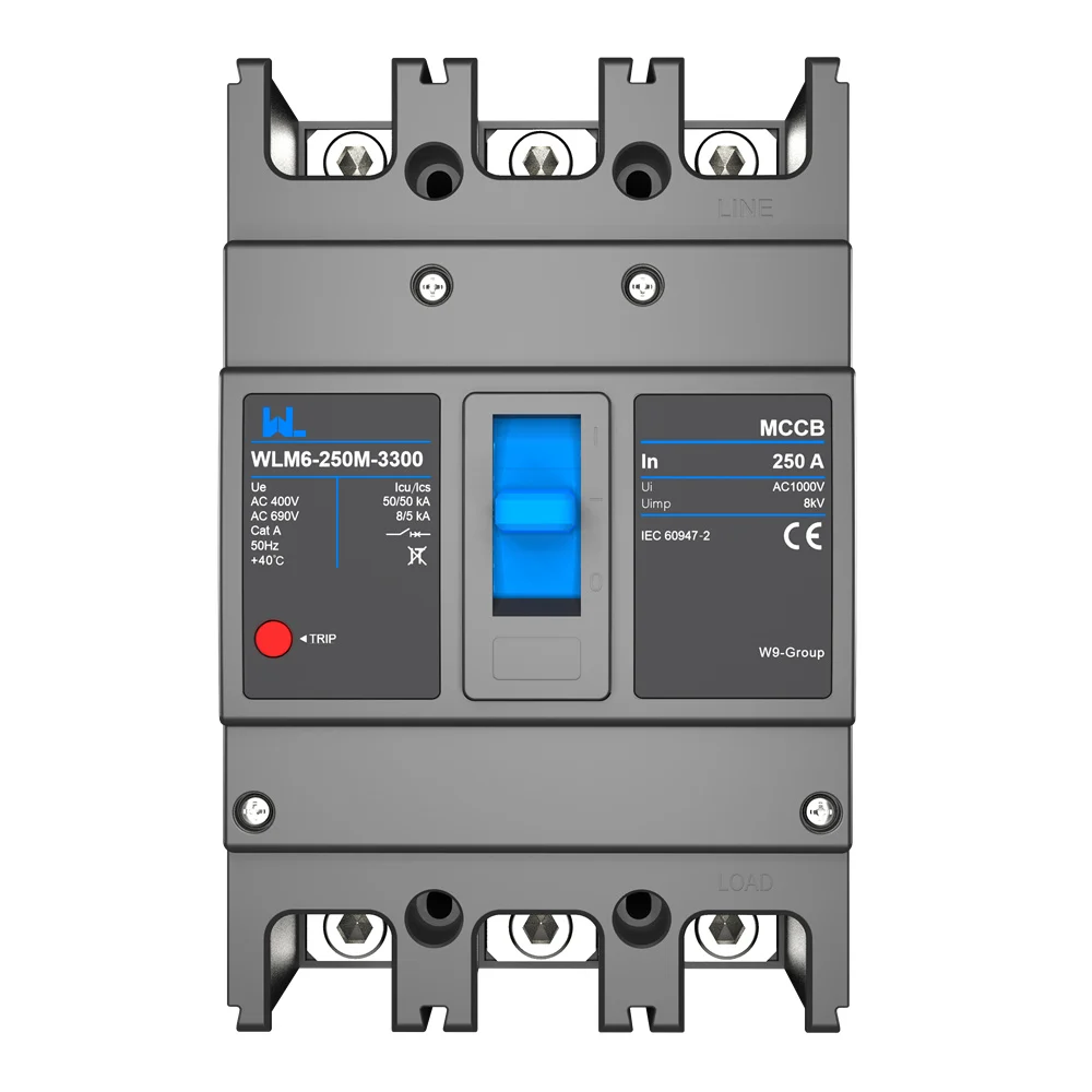 MCCB circuit breaker WLM6 Series industrial thermal magnetic type circuit breaker 400V/690V 250A 3/4 Poles Gallery image 3