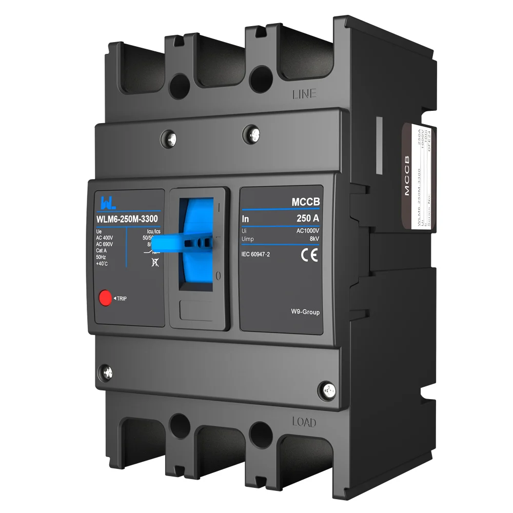 MCCB circuit breaker WLM6 Series industrial thermal magnetic type circuit breaker 400V/690V 250A 3/4 Poles Gallery image 4