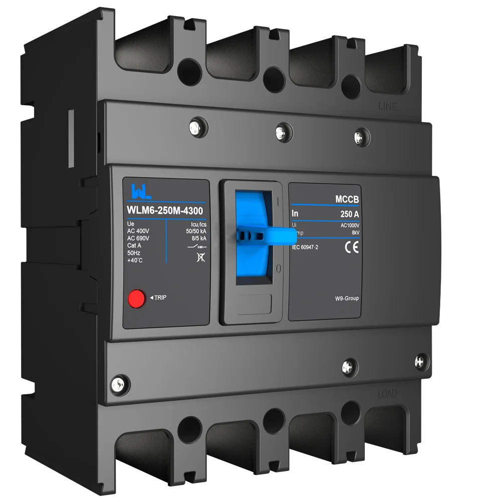 MCCB circuit breaker WLM6 Series industrial thermal magnetic type circuit breaker 400V/690V 250A 3/4 Poles Gallery image 5