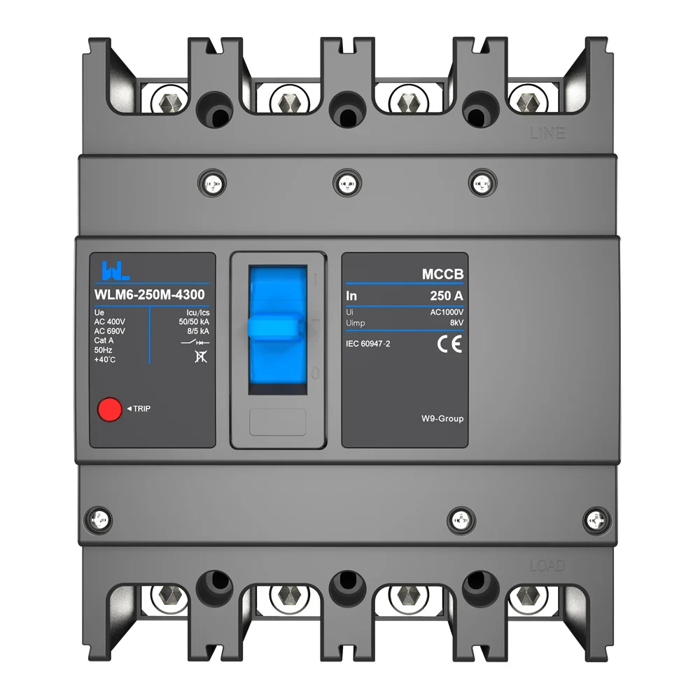 MCCB circuit breaker WLM6 Series industrial thermal magnetic type circuit breaker 400V/690V 250A 3/4 Poles Gallery image 6