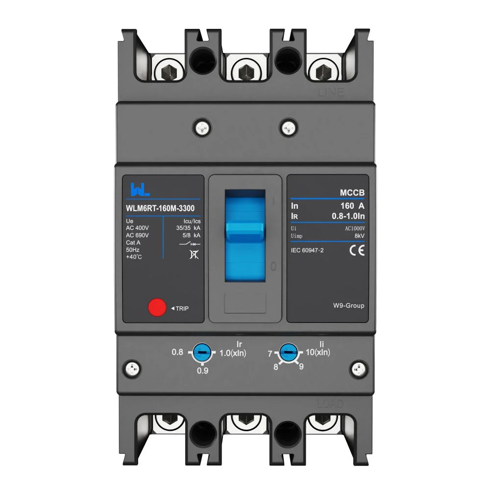 Adjustable Mccb WLM6RT-160A-3300 3P WLM6RT Series thermal magnetic type mccb 400V/690V mccb 125A 3 Poles Gallery image 1